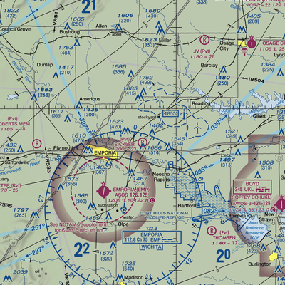 Sickler Airstrip (15KS) VFR Sectional  Gaming Mouse Pad