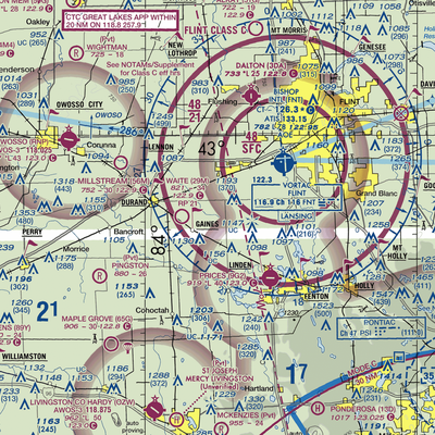 Barnstormers 5 Airport (16MI) VFR Sectional  Gaming Mouse Pad