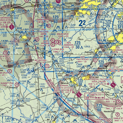 Panther Creek Airport (17GA) VFR Sectional  Gaming Mouse Pad