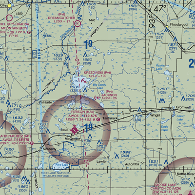 Jackson Seaplane Base (MN61) VFR Sectional  Gaming Mouse Pad