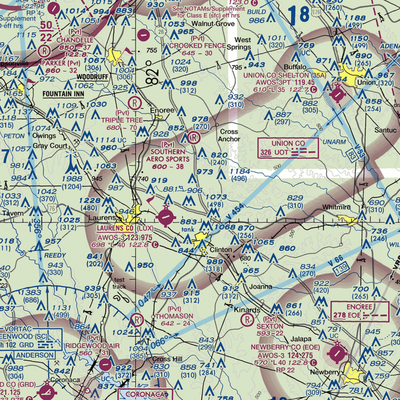 Carolina Cow Country Airport (17SC) VFR Sectional  Gaming Mouse Pad