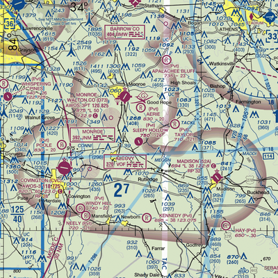 Sleepy Hollow Airport (18GA) VFR Sectional  Gaming Mouse Pad