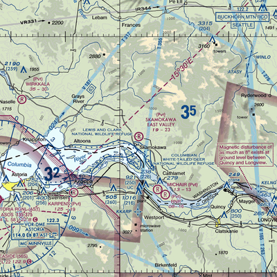 Skamokawa East Valley Airport (18JY) VFR Sectional  Gaming Mouse Pad