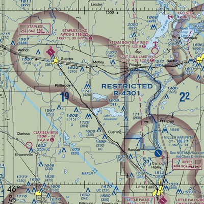 Hines Farm Airport (18MN) VFR Sectional  Gaming Mouse Pad