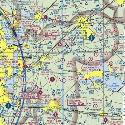 Flying 'T' Ranch Airport (18TX) VFR Sectional  Gaming Mouse Pad