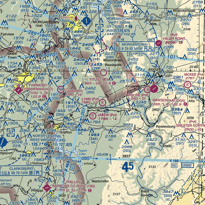 Lynn Airport (18WV) VFR Sectional  Gaming Mouse Pad