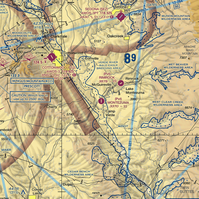 Montezuma Airport (19AZ) VFR Sectional  Gaming Mouse Pad