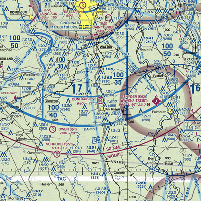 Conrads Airport (19KY) VFR Sectional  Gaming Mouse Pad