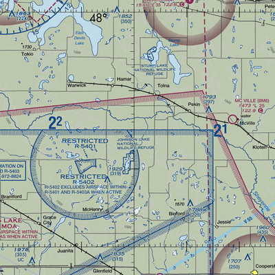 Breckheimer Airport (19ND) VFR Sectional  Gaming Mouse Pad