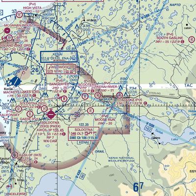 Kenai River Airpark (1AK4) VFR Sectional  Gaming Mouse Pad