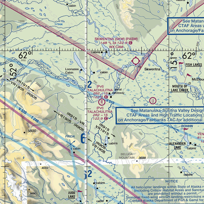 Talachulitna River Airport (1AK6) VFR Sectional  Gaming Mouse Pad