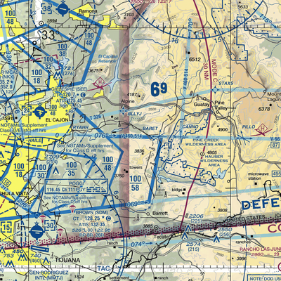 On the Rocks Airport (1CA6) VFR Sectional  Gaming Mouse Pad