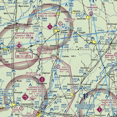 Davis Airport (1II3) VFR Sectional  Gaming Mouse Pad