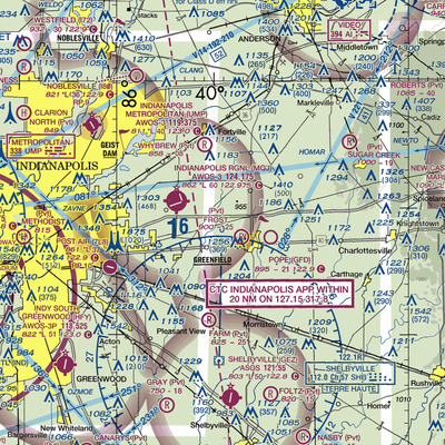 Morris Airport (1II8) VFR Sectional  Gaming Mouse Pad