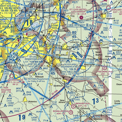 Harold Emmerich Airport (1IS0) VFR Sectional  Gaming Mouse Pad