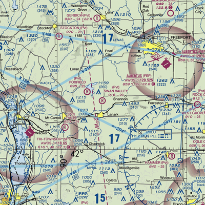 Swan Valley Farm Airport (1IS4) VFR Sectional  Gaming Mouse Pad