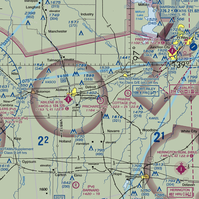 Prichard Airstrip (1KS4) VFR Sectional  Gaming Mouse Pad