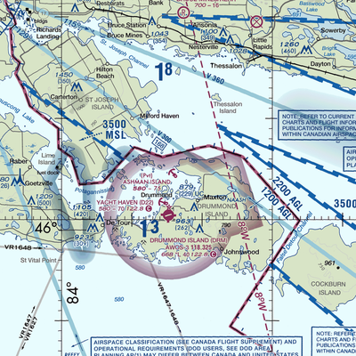 Ashman Island Seaplane Base (1MI0) VFR Sectional  Gaming Mouse Pad