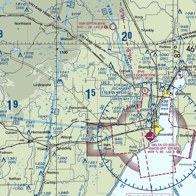 Ramsy Farm Airport (1MI4) VFR Sectional  Gaming Mouse Pad