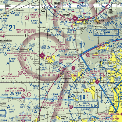 Mckenzie's Landing Airport (1MI5) VFR Sectional  Gaming Mouse Pad