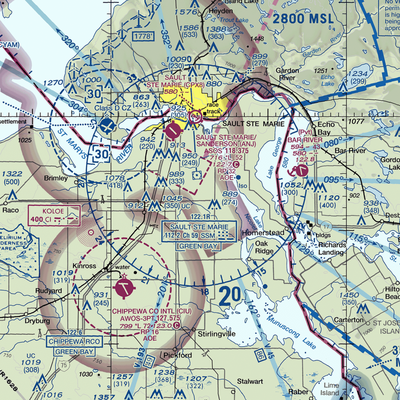 Rosedale Airport (1MI6) VFR Sectional  Gaming Mouse Pad