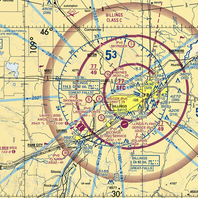 Wilcox Airport (1MT9) VFR Sectional  Gaming Mouse Pad