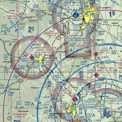 Church's Landing Airport (1MU8) VFR Sectional  Gaming Mouse Pad