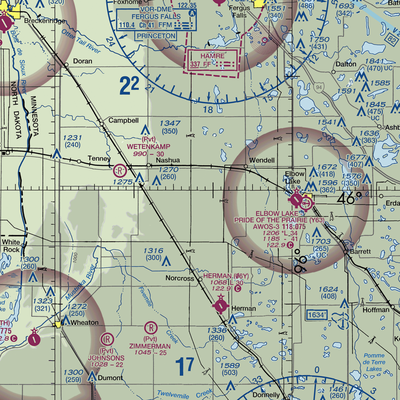 Carlson Agricultural Airport (1MY1) VFR Sectional  Gaming Mouse Pad