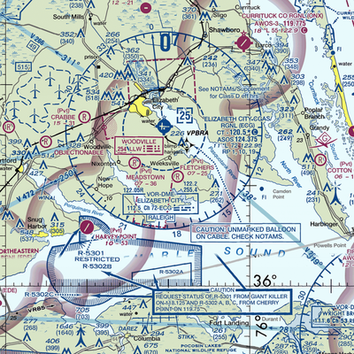 Fletcher's Airport (1NC3) VFR Sectional  Gaming Mouse Pad