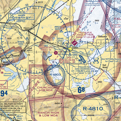 Fallon Southwest Airpark (1NV1) VFR Sectional  Gaming Mouse Pad