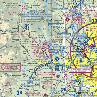 North Plains Gliderport (1OR4) VFR Sectional  Gaming Mouse Pad