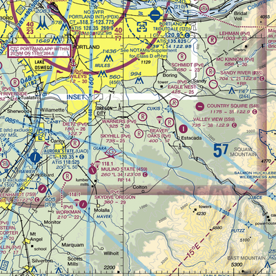 Skyhill Airport (1OR7) VFR Sectional  Gaming Mouse Pad