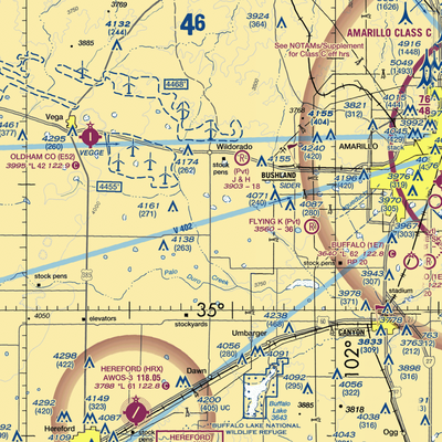 Moore Airport (1TE6) VFR Sectional  Gaming Mouse Pad