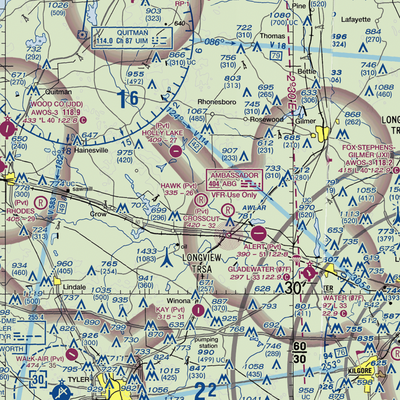 Hawk Ranch Airport (1TX9) VFR Sectional  Gaming Mouse Pad