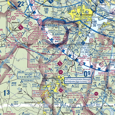 Flying T Farm Airport (1VA9) VFR Sectional  Gaming Mouse Pad