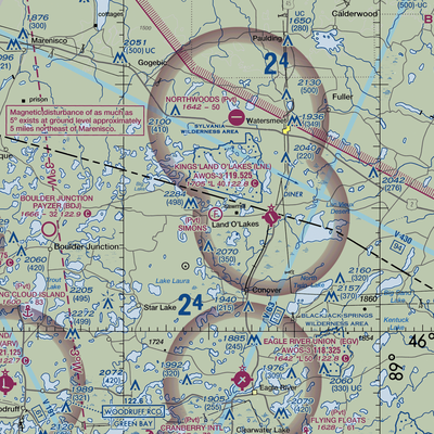 Simons Airfield (1WN5) VFR Sectional  Gaming Mouse Pad