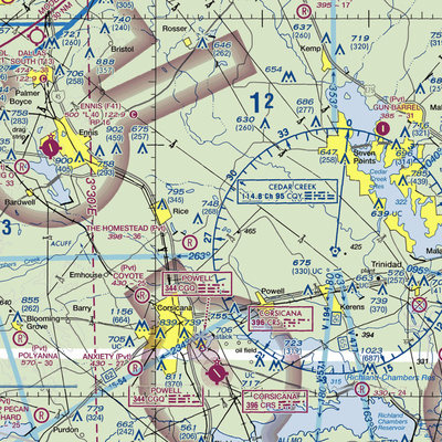 Hackberry Airport (1XA8) VFR Sectional  Gaming Mouse Pad