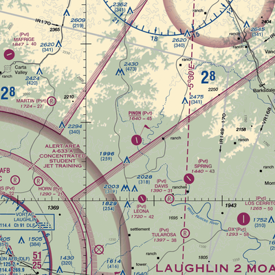 Pinon Ranch Airport (1XS8) VFR Sectional  Gaming Mouse Pad