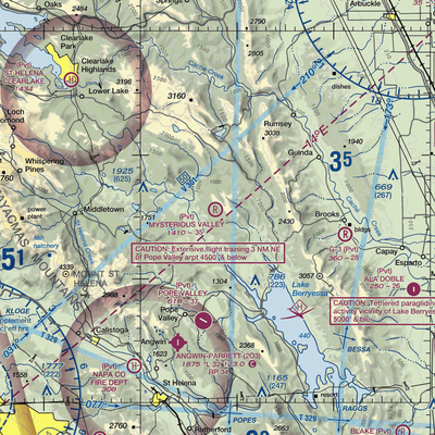 Mysterious Valley Airport (20CL) VFR Sectional  Gaming Mouse Pad