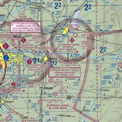 Airpark Estates Airport (20KS) VFR Sectional  Gaming Mouse Pad