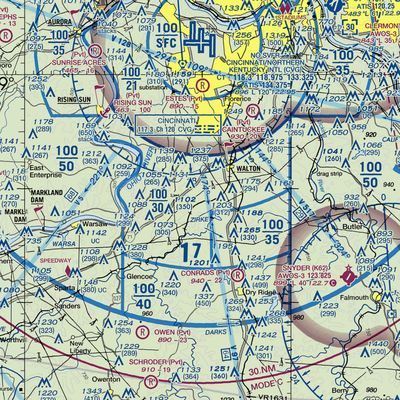 Madi's Meadows Airport (20KY) VFR Sectional  Gaming Mouse Pad