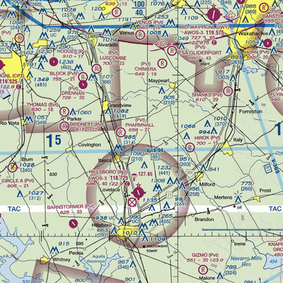 Reece Ranch Airport (20TE) VFR Sectional  Gaming Mouse Pad