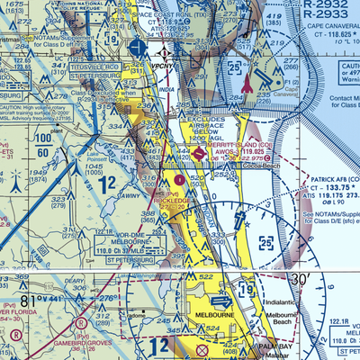 Rockledge Airport (21FA) VFR Sectional  Gaming Mouse Pad