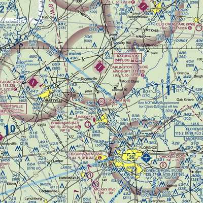 Graham Airport (21SC) VFR Sectional  Gaming Mouse Pad