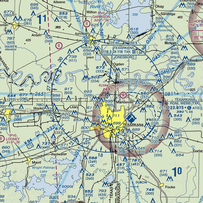 Shilling's Airport (21TX) VFR Sectional  Gaming Mouse Pad