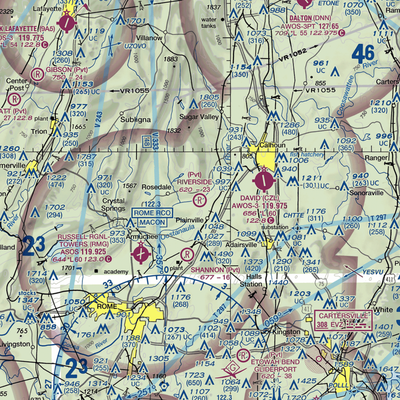 Riverside Airport (22GA) VFR Sectional  Gaming Mouse Pad