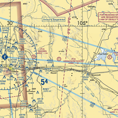 Kissack/Reynolds Airport (22WY) VFR Sectional  Gaming Mouse Pad