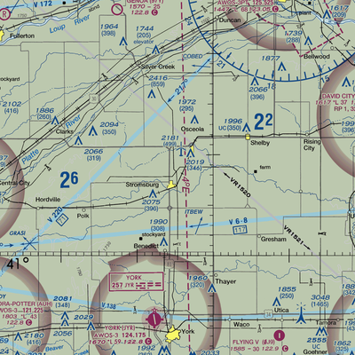 Stromsburg Municipal Airport (23NE) VFR Sectional  Gaming Mouse Pad