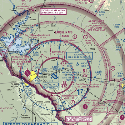 Bertani Ranch Airport (23TS) VFR Sectional  Gaming Mouse Pad