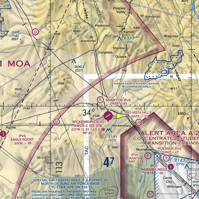 Moreton Airpark (23AZ) VFR Sectional  Gaming Mouse Pad